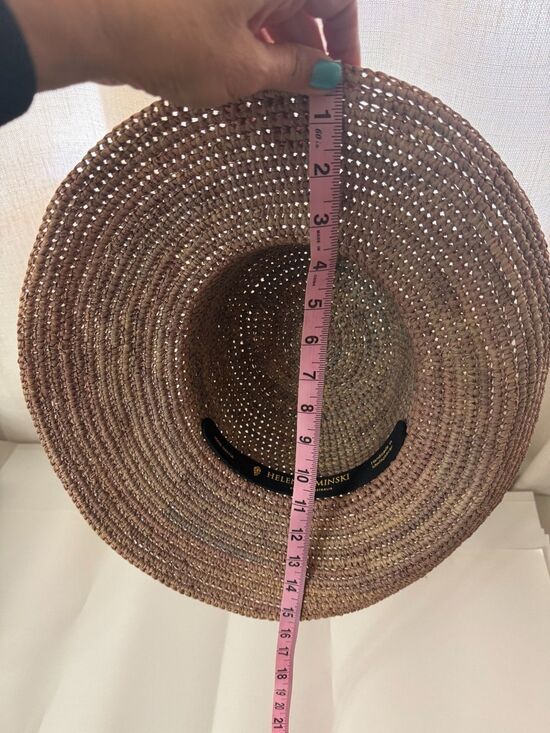Helen Kaminski 100% Raffia Woven Handmade Hat Size Small Made in Madagascar main image 13